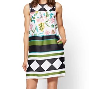 5 for $25 ❤Mixed-Print Sleeveless Shift Dress
